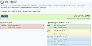 Bill Tracker - List of Bills