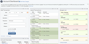 Account Dashboard - gadgets