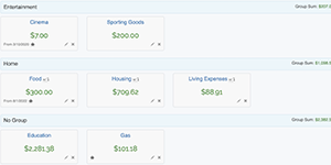 Envelope Budgets - Grouped budgets