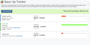 Save-Up Tracker - saving list