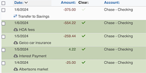 Sync Transactions - Downloaded transactions